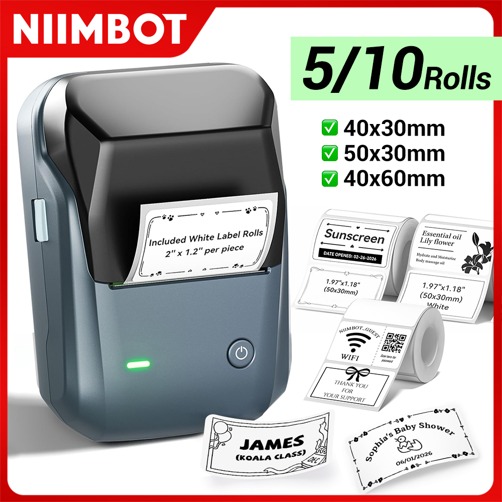 Commercial Printing Labels - Niimbot B1 impresora térmica Bluetooth inalámbrica