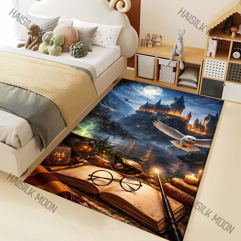 Commercial Book Printing Machines - Alfombra con estampado de búho, varita