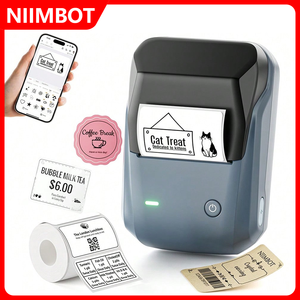 Commercial Printing Labels - Impresora térmica portátil NIIMBOT B1, Mini