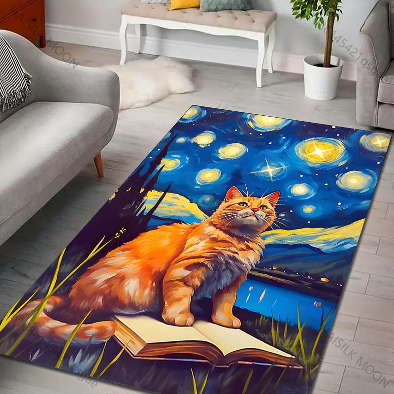 Alfombra con estampado de gato - Commercial Book Printing Machines reseña y precio