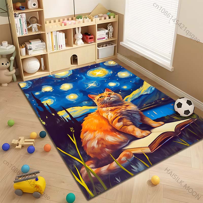 Alfombra con estampado de gato - Commercial Book Printing Machines reseña y precio